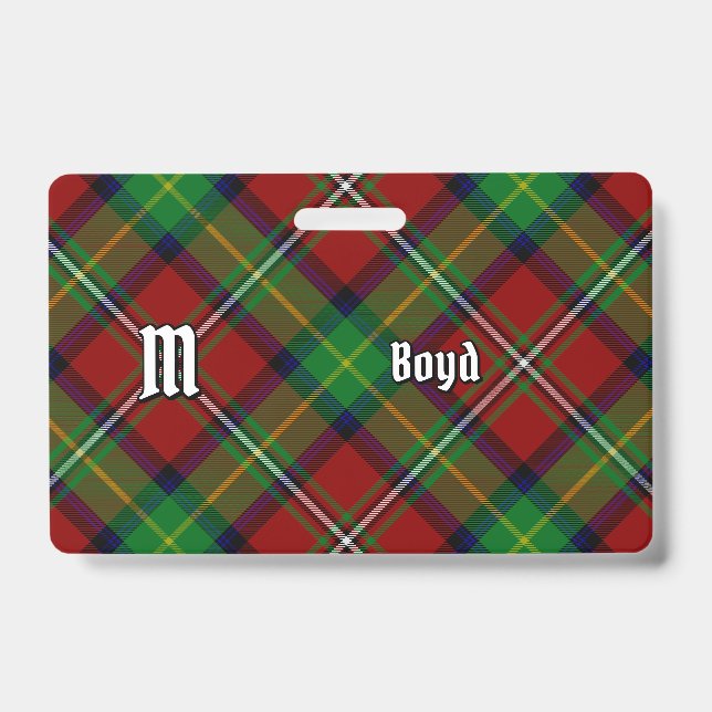 Clan Boyd Tartan Ausweis (Vorderseite)