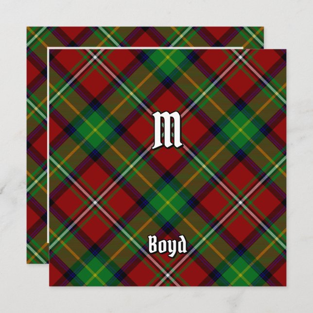 Clan Boyd Tartan Einladung (Vorne/Hinten)
