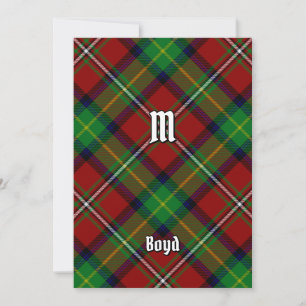 Clan Boyd Tartan Einladung