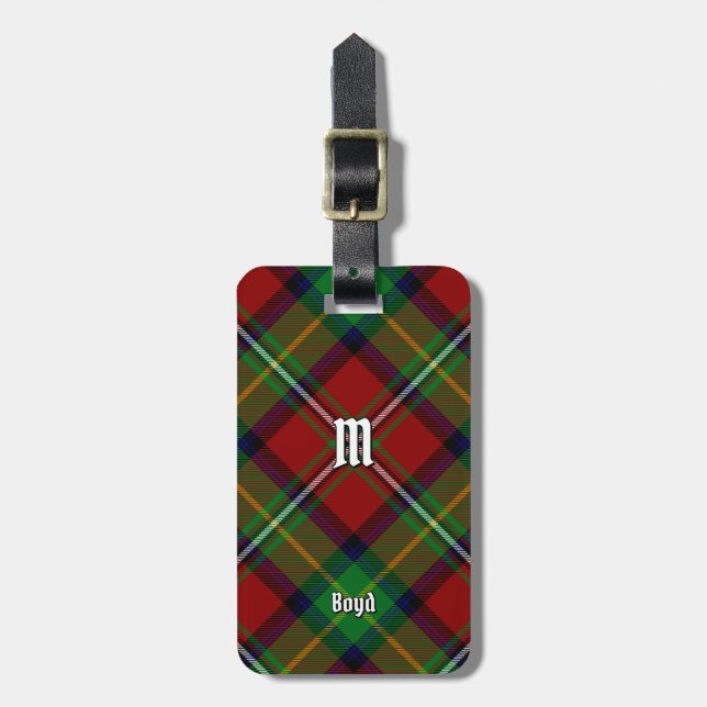 Clan Boyd Tartan Gepäckanhänger (Vorderseite vertikal)