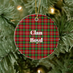 Clan Boyd Tartan Keramik Ornament