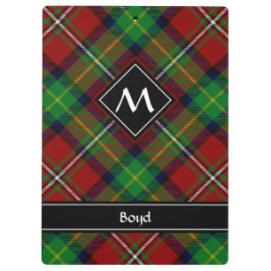 Clan Boyd Tartan Klemmbrett