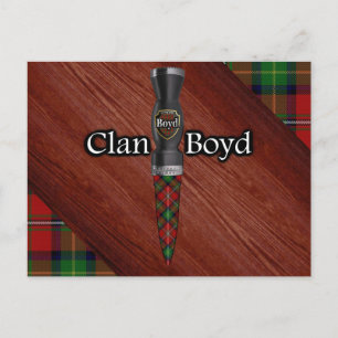 Clan Boyd Tartan Sgian Dubh Blade Postkarte