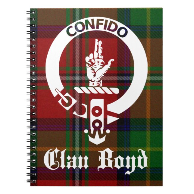Clan Boyd Wappen Tartan Notizblock (Vorderseite)