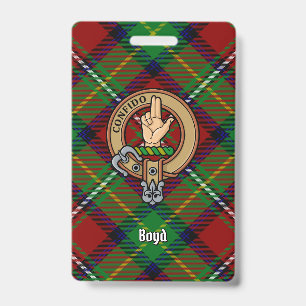 Clan Boyd-Wappen über Tartan Ausweis
