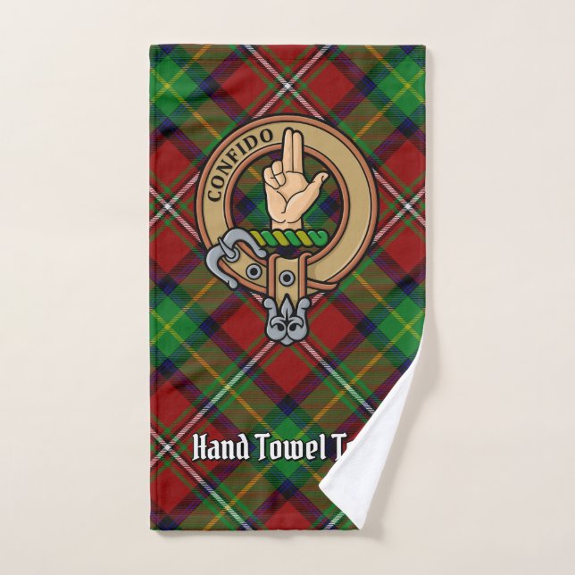 Clan Boyd Wappen über Tartan Badhandtuch Set (Handtuch)