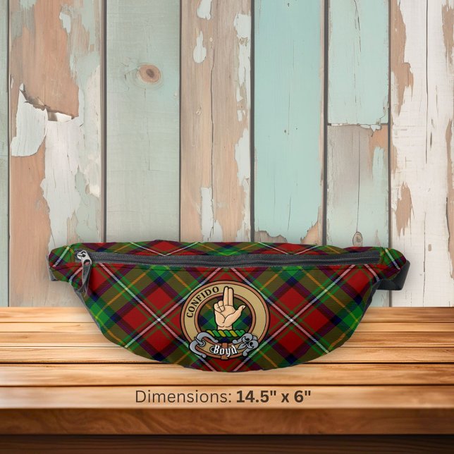 Clan Boyd Wappen über Tartan Bauchtasche (Von Creator hochgeladen)