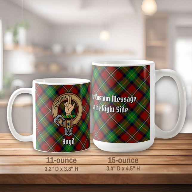 Clan Boyd Wappen über Tartan Kaffeetasse (Von Creator hochgeladen)