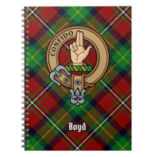 Clan Boyd Wappen über Tartan Notizblock