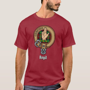 Clan Boyd Wappen über Tartan T-Shirt