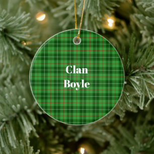 Clan Boyle Tartan Keramik Ornament