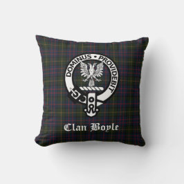 Clan Boyle Wappen Abzeichen & Tartan Kissen