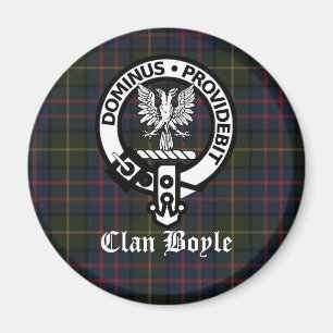 Clan Boyle Wappen & Tartan Magnet