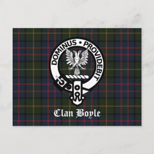 Clan Boyle Wappen & Tartan Postkarte