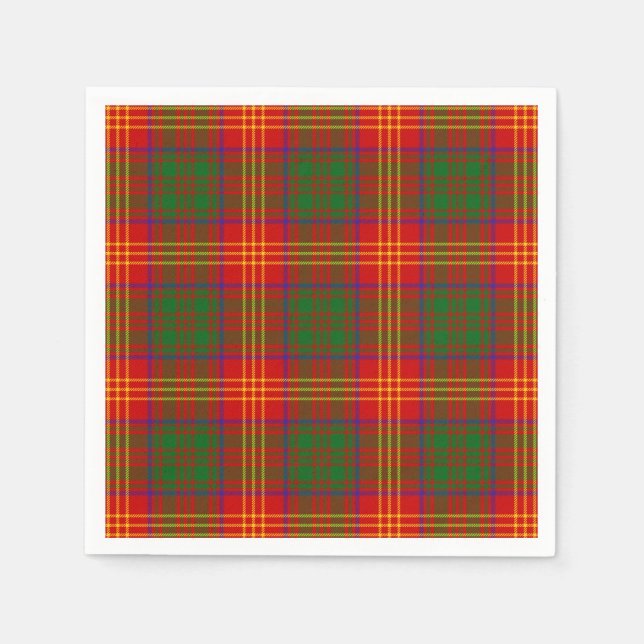 Clan brennt Tartan Serviette (Vorderseite)