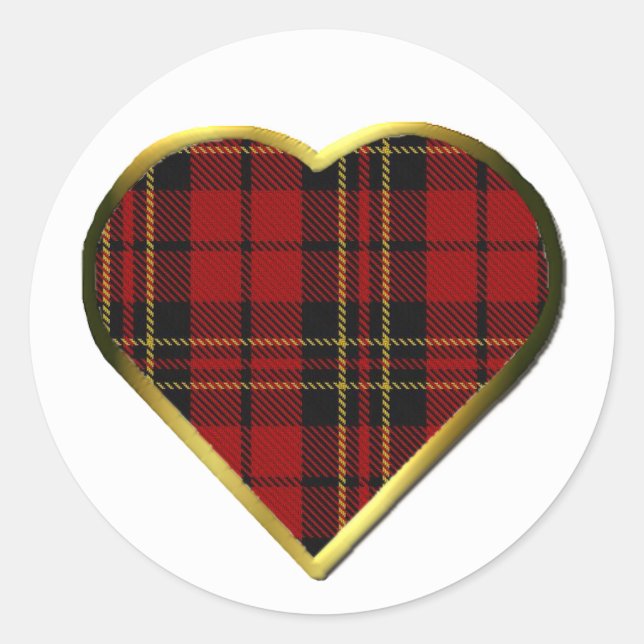Clan Brodie Heart Umschlag Aufkleber (Vorderseite)