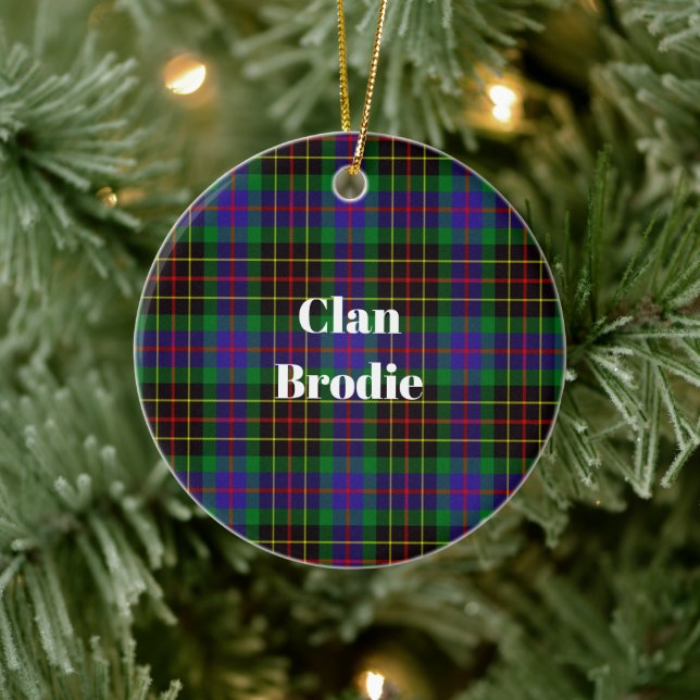 Clan Brodie Hunting Tartan Keramik Ornament (Baum)