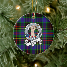 Clan Brodie Jagd Abzeichen Tartan Kariert Keramik Ornament