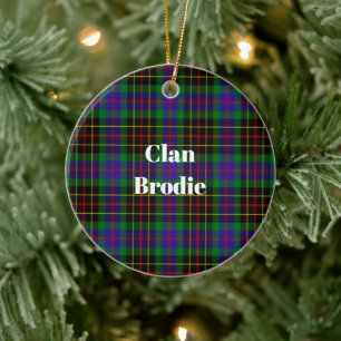 Clan Brodie Jagdtartan Keramik Ornament