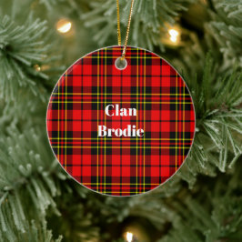 Clan Brodie Modern Tartan Keramik Ornament