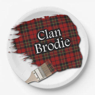 Clan Brodie Scottish Tartan Paint Brush Pappteller