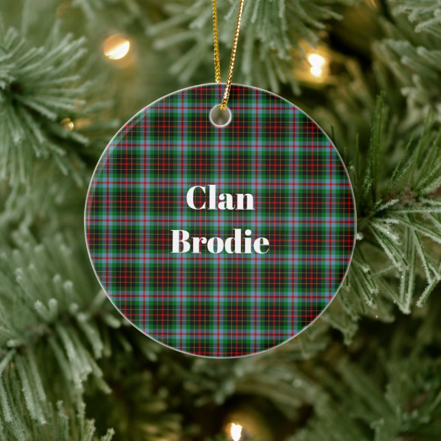 Clan Brodie Tartan Keramik Ornament (Baum)