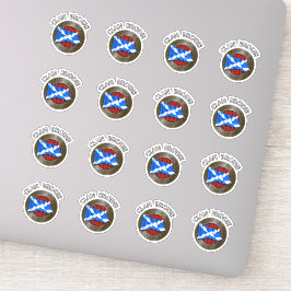 Clan Brodie Tartan Knot & Flag Aufkleber