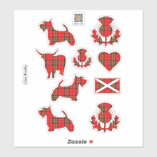 Clan Brodie Tartan Sticker (Blatt)