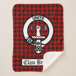 Clan Brodie Wappen Abzeichen & Tartan Sherpadecke
