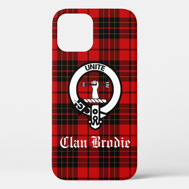Clan Brodie Wappen Abzeichen und Tartan Case-Mate iPhone Hülle (Rückseite)