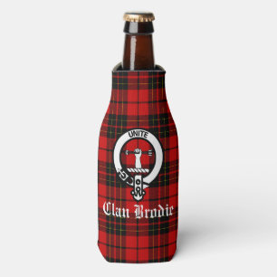 Clan Brodie Wappen Abzeichen und Tartan Flaschenkühler