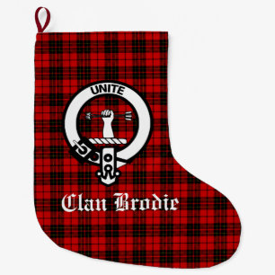 Clan Brodie Wappen & Tartan individuell anpassbar Großer Weihnachtsstrumpf