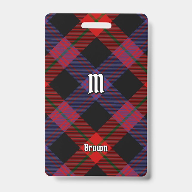 Clan Brown Tartan Ausweis (Vorderseite)