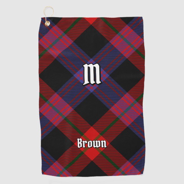Clan Brown Tartan Golfhandtuch (Vorderseite)