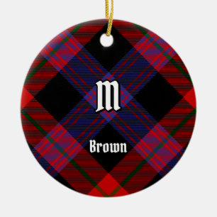 Clan Brown Tartan Keramik Ornament