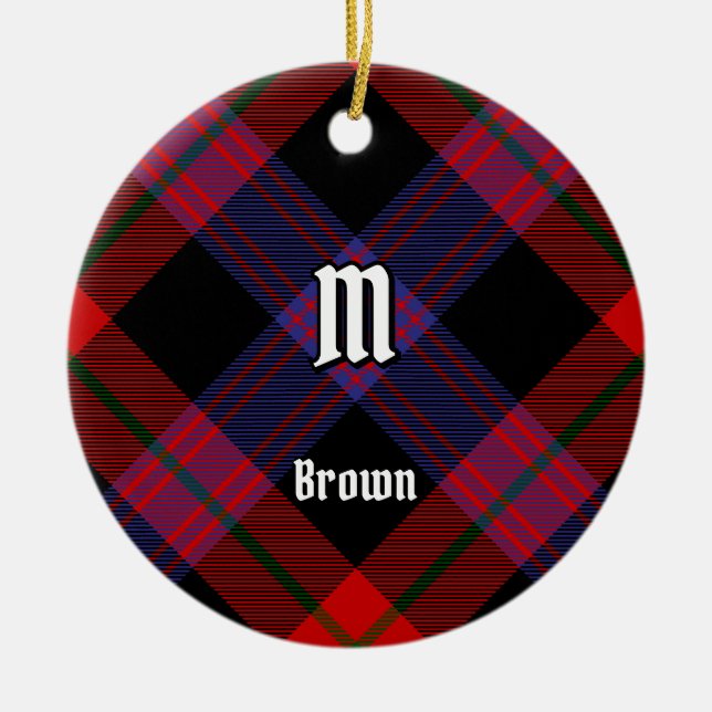 Clan Brown Tartan Keramik Ornament (Vorne)