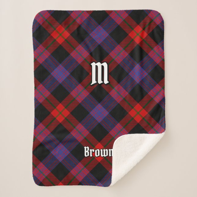 Clan Brown Tartan Sherpadecke (Vorderseite)