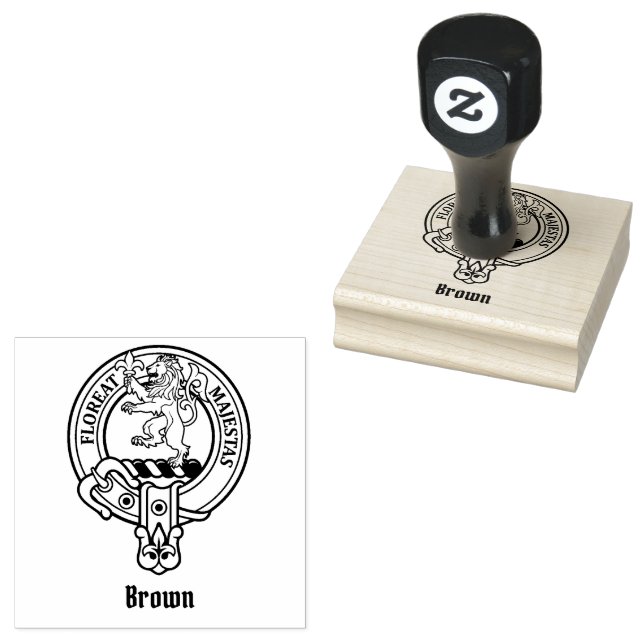 Clan Brown Wappen Gummistempel (Stempel)