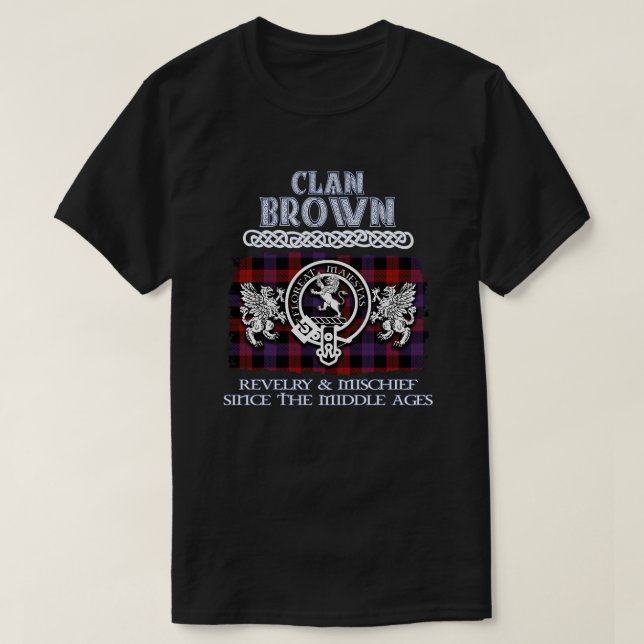 Clan Brown Wappen Schottischer Clans Schottischer  T-Shirt (Design vorne)