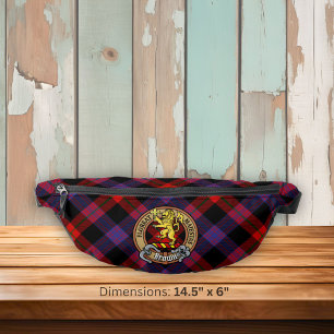 Clan Brown-Wappen über Tartan Bauchtasche