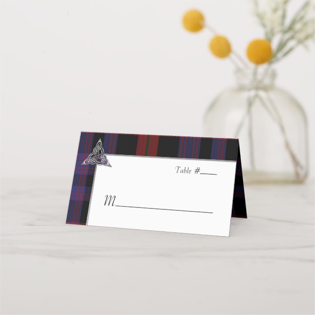 Clan Brown Wedding Platzkarte (Vorderseite)