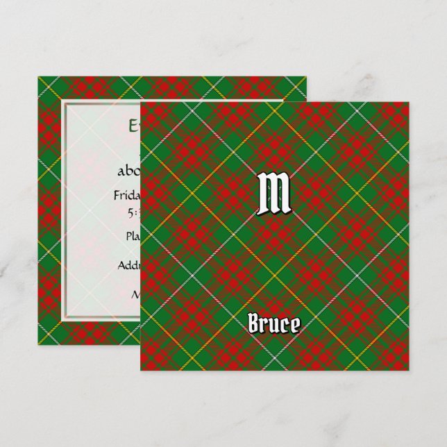Clan Bruce Hunting Tartan Einladung (Vorne/Hinten)