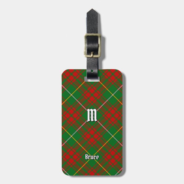 Clan Bruce Hunting Tartan Gepäckanhänger (Vorderseite vertikal)
