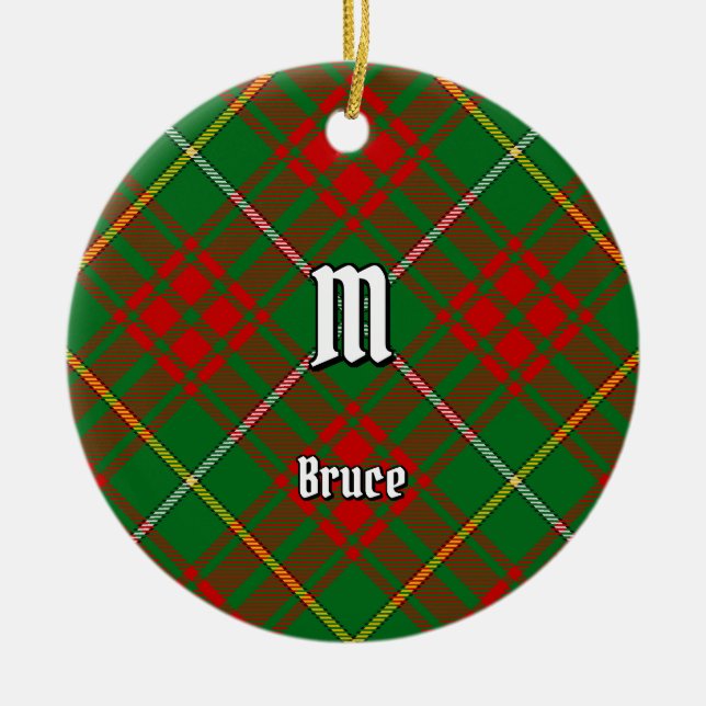 Clan Bruce Hunting Tartan Keramik Ornament (Vorne)