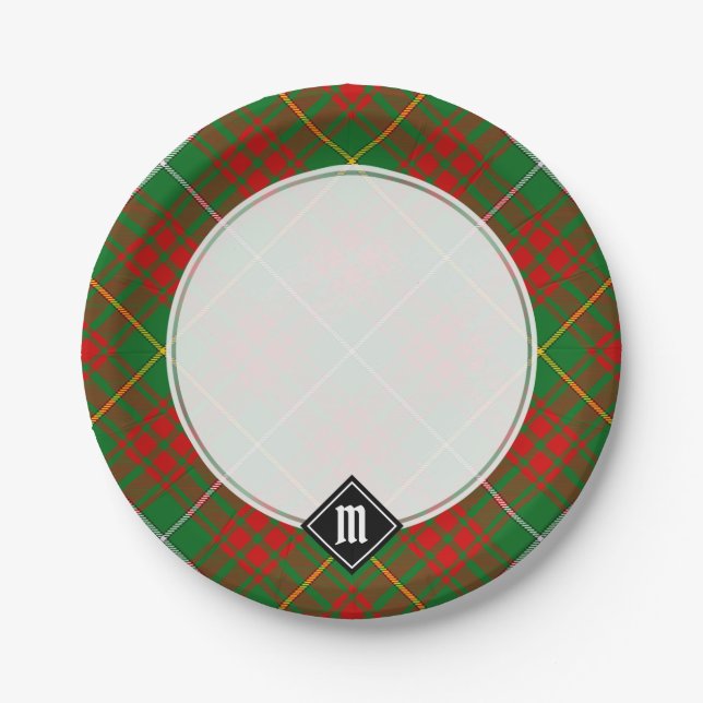 Clan Bruce Hunting Tartan Pappteller (Vorderseite)