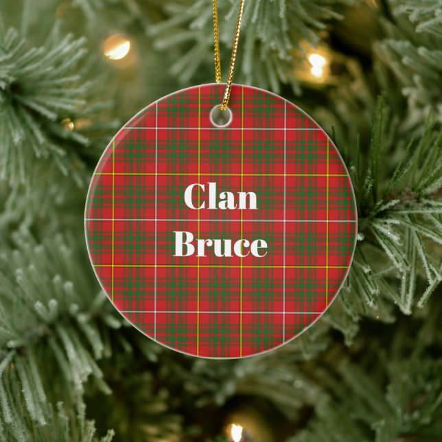 Clan Bruce Modern Tartan Keramik Ornament (Baum)