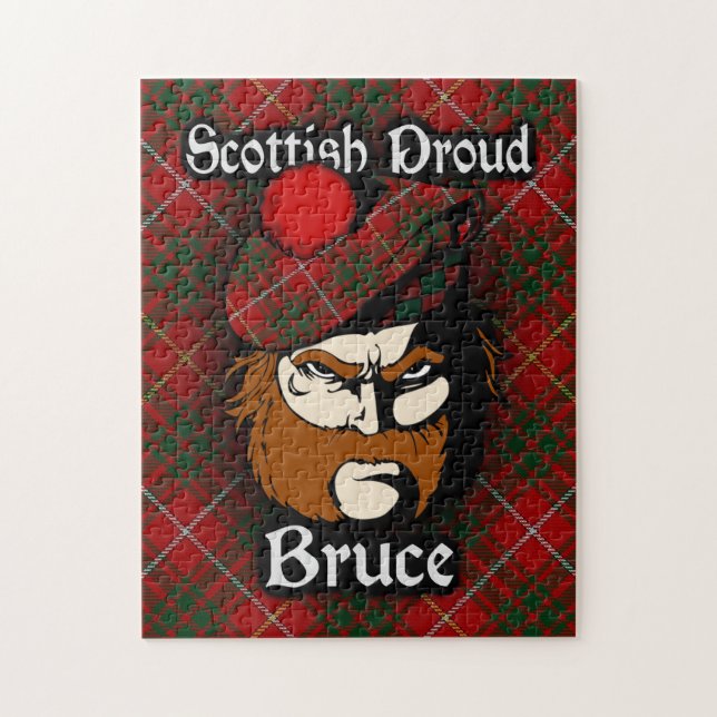 Clan Bruce Scottish Proud Tartan Puzzle (Vertikal)