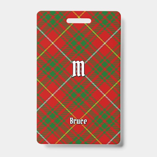 Clan Bruce Tartan Ausweis (Vorderseite)
