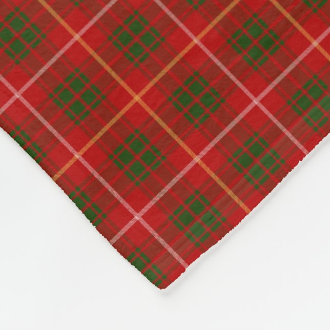 Clan Bruce Tartan Fleecedecke (Ecke)