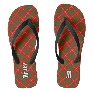 Clan Bruce Tartan Flip Flops